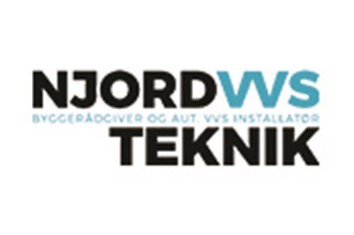 Et sort og blåt logo til njordws teknik