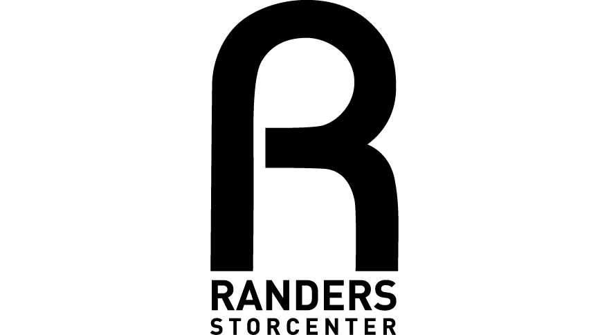 A black and white logo for randers storcenter.