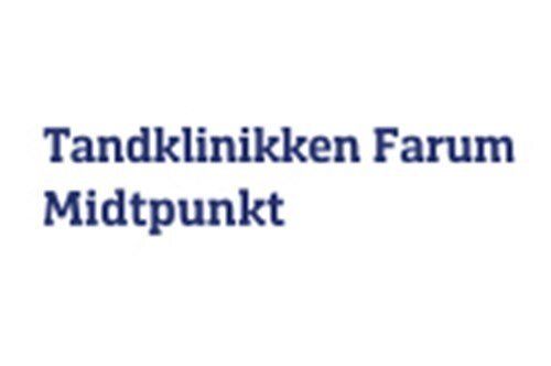 A blue logo for tandklinikken forum midtpunkt
