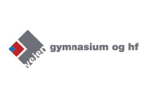 A logo for vejen gymnasium og hf is shown