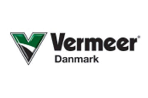 Et vermeer logo med et grønt v på en hvid baggrund.