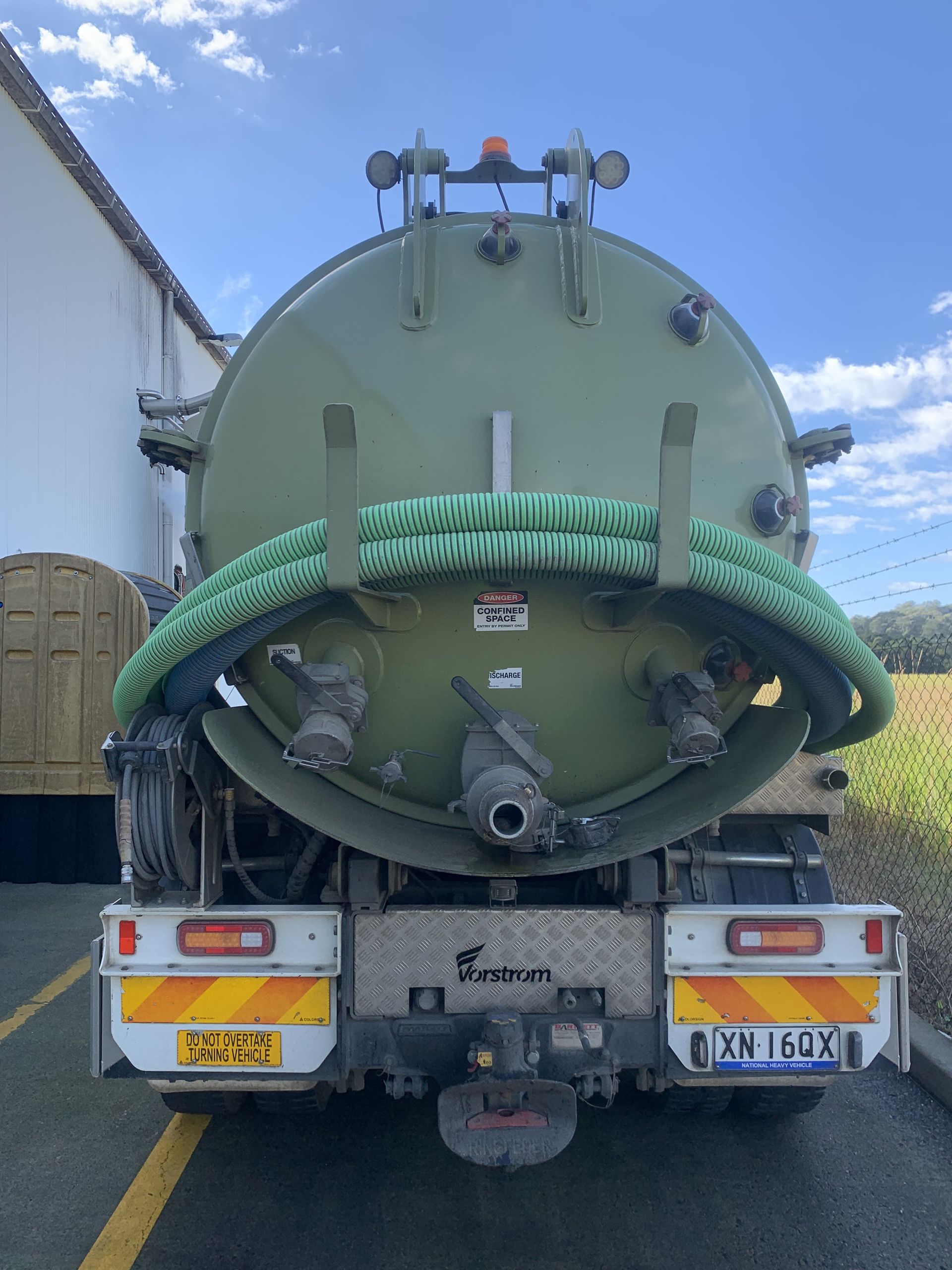 rear of  Vacuum Truck — Waste Disposal in Murwillumbah, NSW