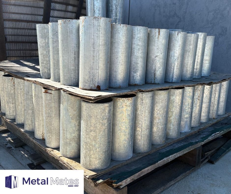 Steel Pipes Cut Uniformly On A Crate