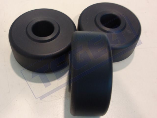 ruote e rotelle rivestite in plastica