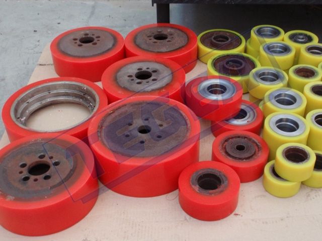 Ruote rivestite in Poliuretano, Adiprene, Vulkollan