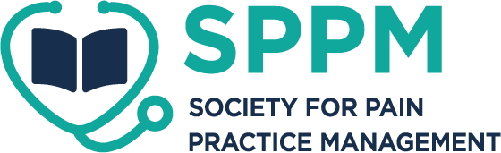 The logo for the society for pain practice management