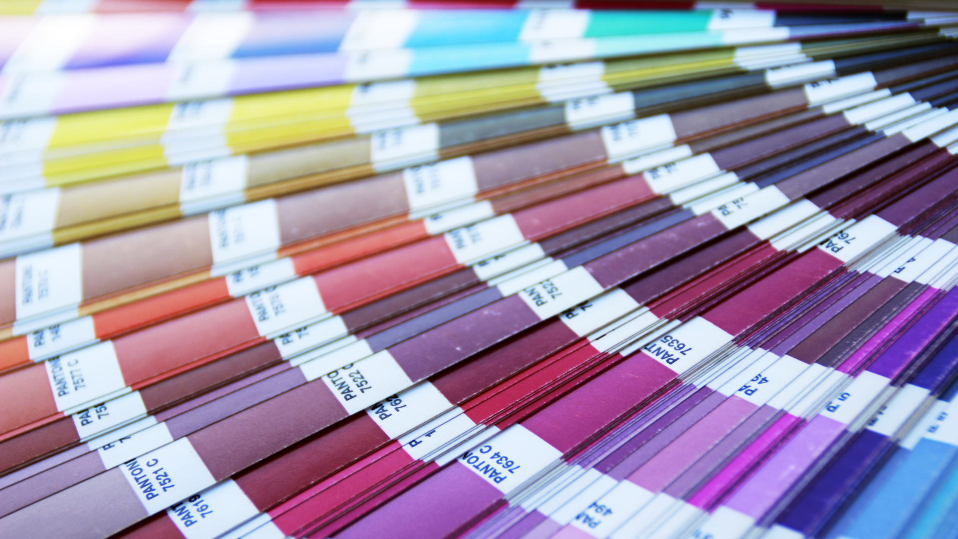 A close up of a palette of different colors.