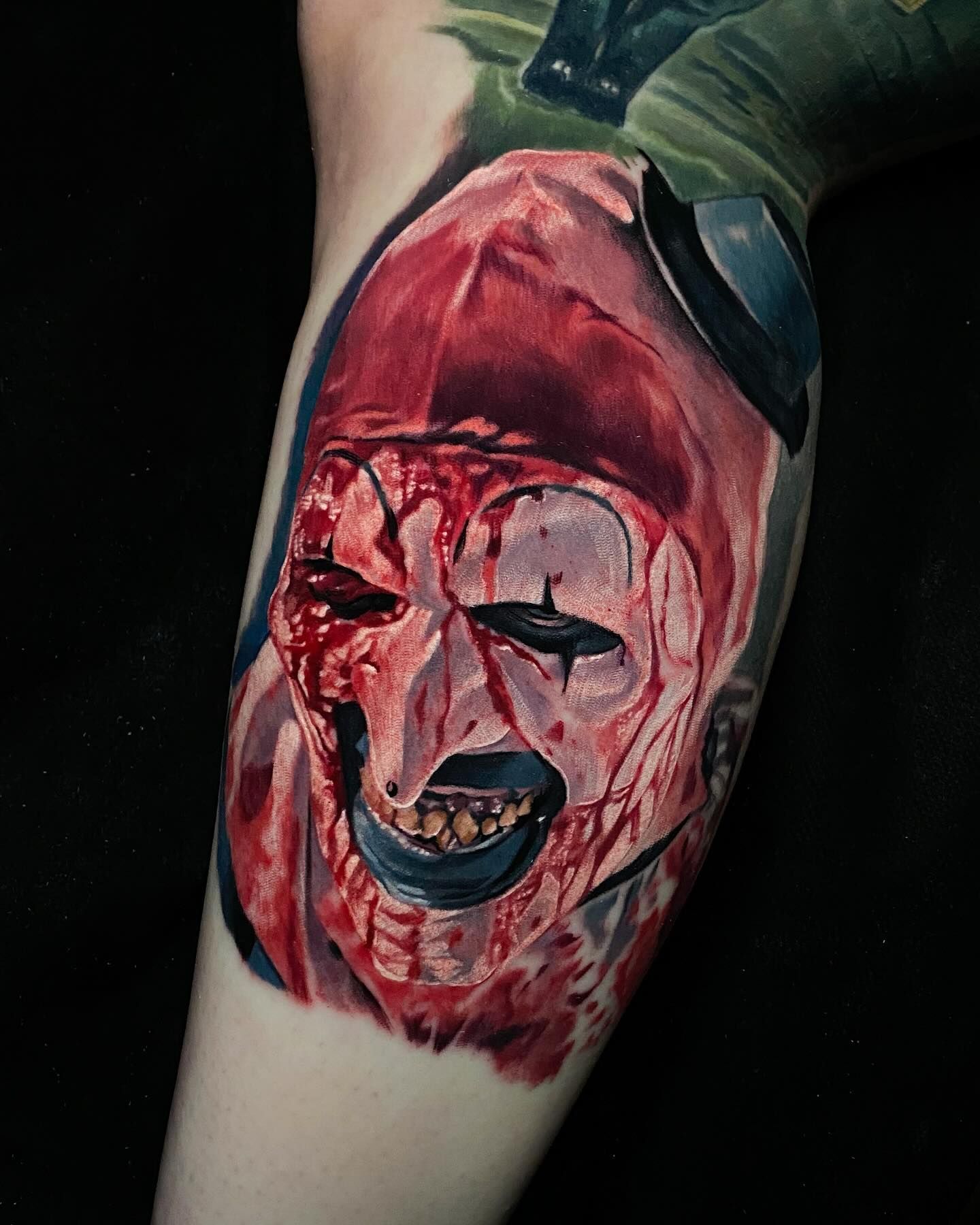 Woman Wearing A Mask Tattoo - Anaheim, CA - Dave James Tattoos