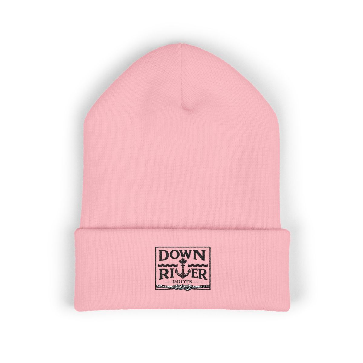 Pink beanie with black 