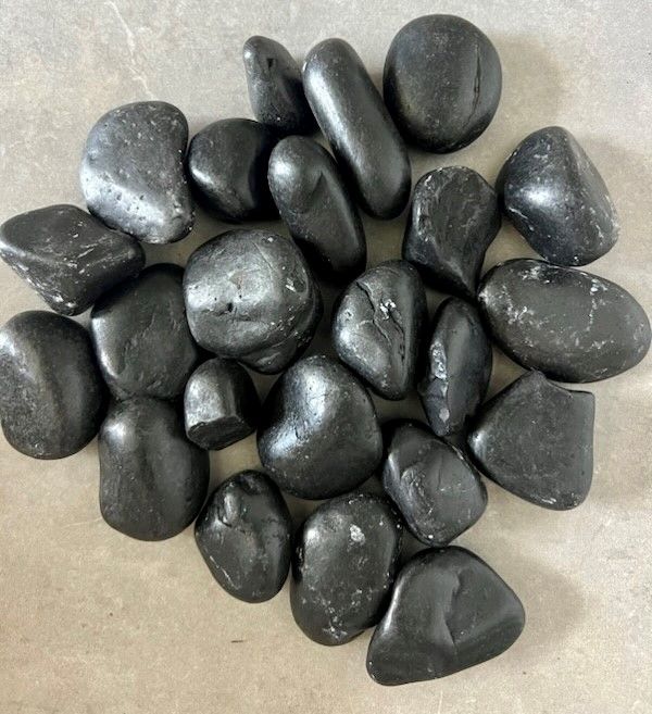 black decorative rock