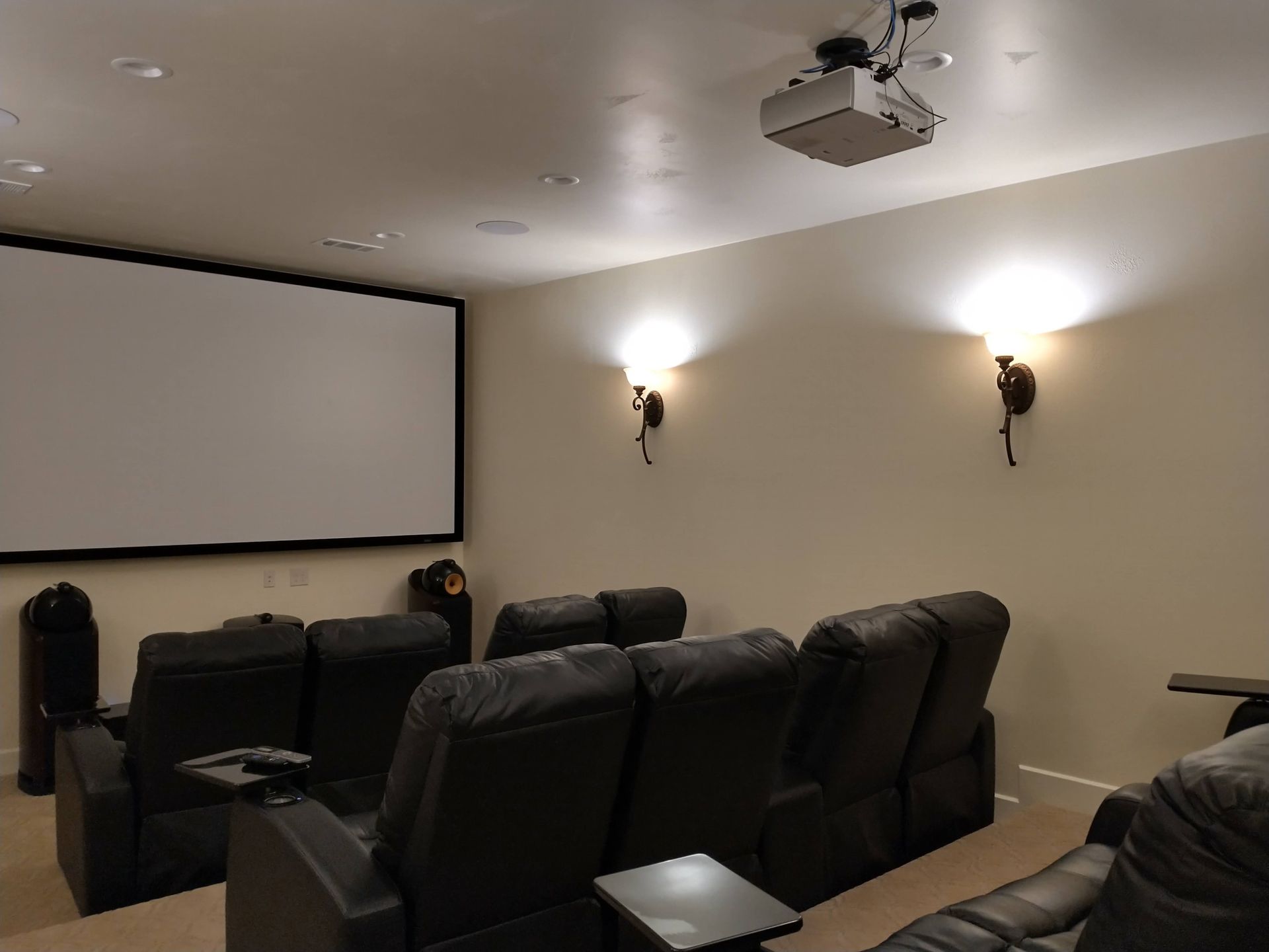 Home Theater With a Projector and a Large Screen — Austin, TX — ACA Electronics Inc.