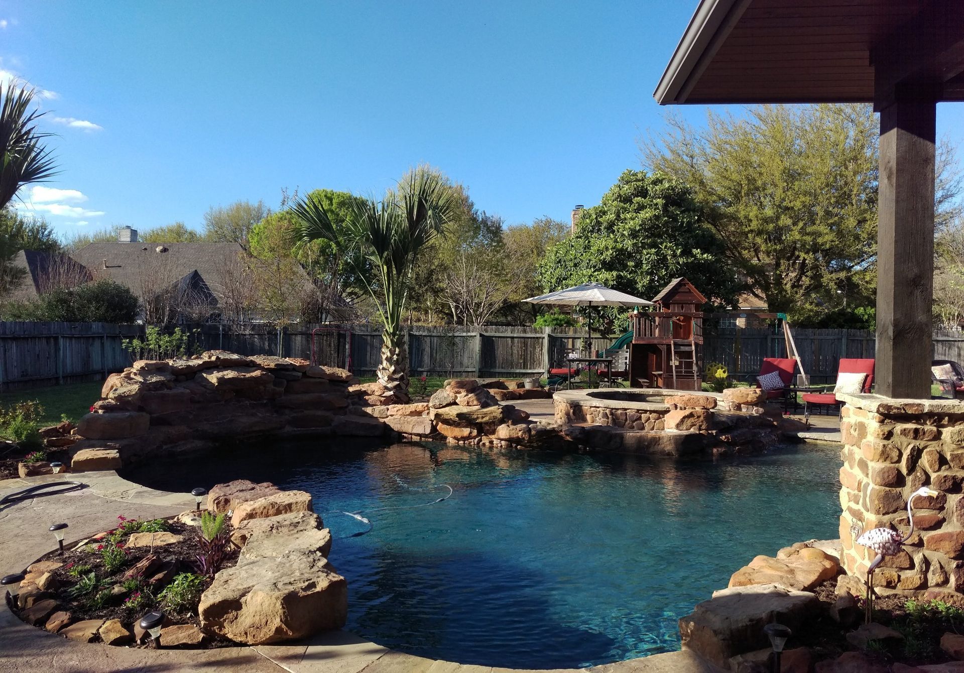 Large Swimming Pool in the Backyard — Austin, TX — ACA Electronics Inc.