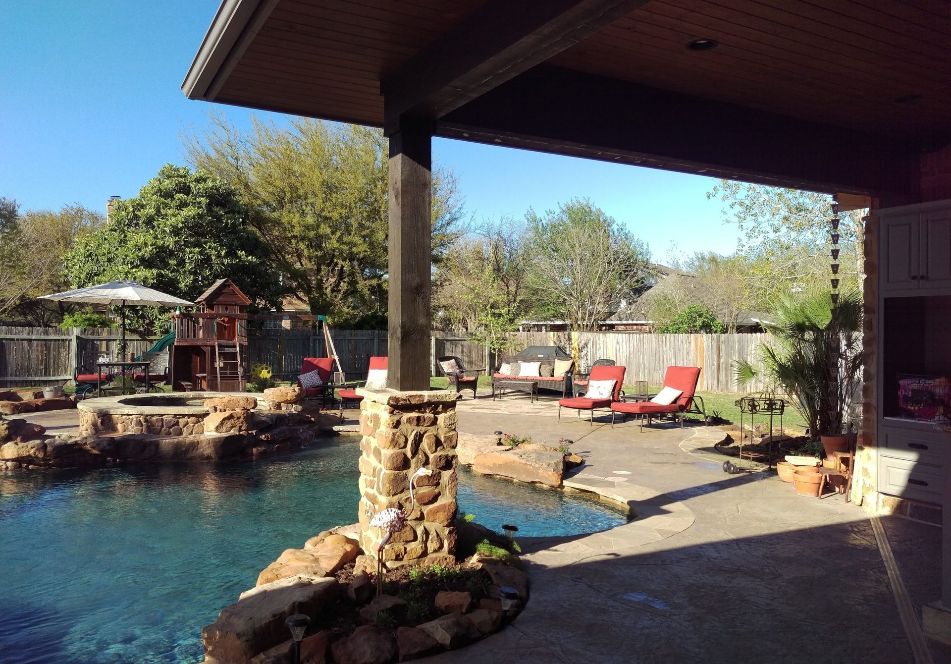 Backyard With a Swimming Pool — Austin, TX — ACA Electronics Inc.