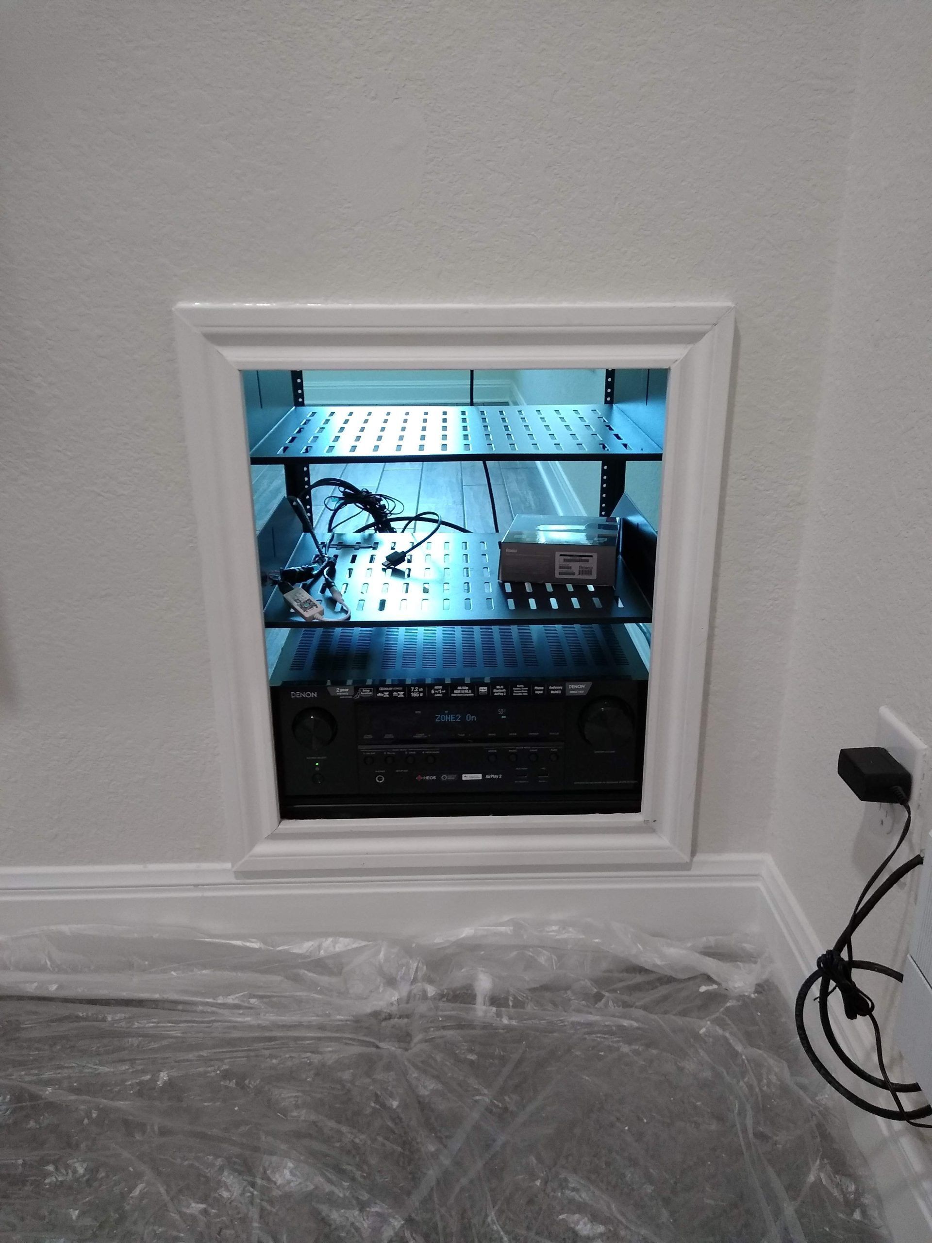 Shelf in a Wall With a TV — Austin, TX — ACA Electronics Inc.