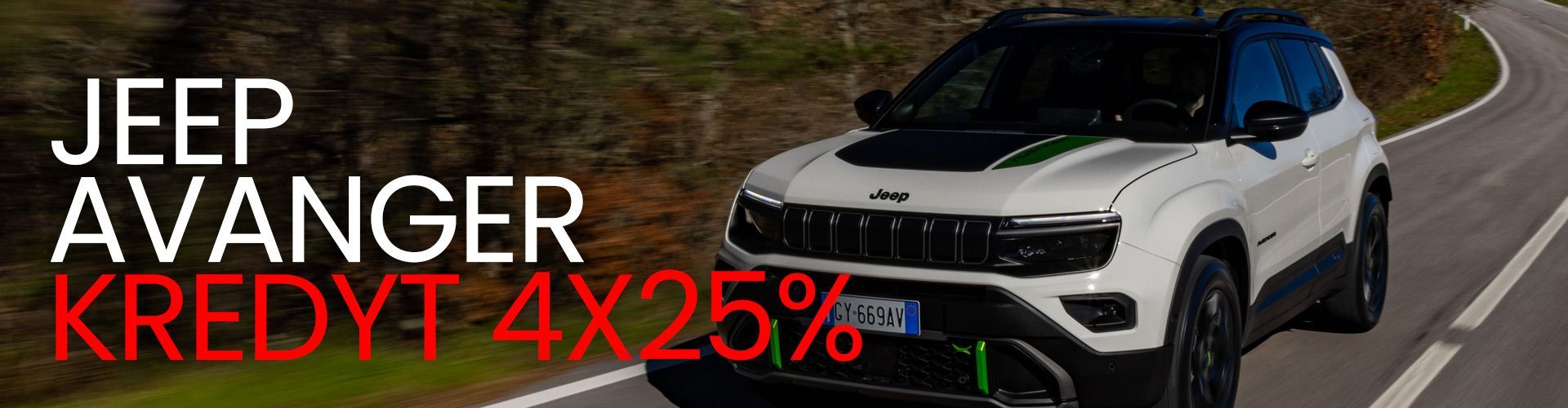 Jeep Avanger w kredycie 4x 25%