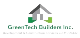 A logo for greentech builders inc. development & construction services