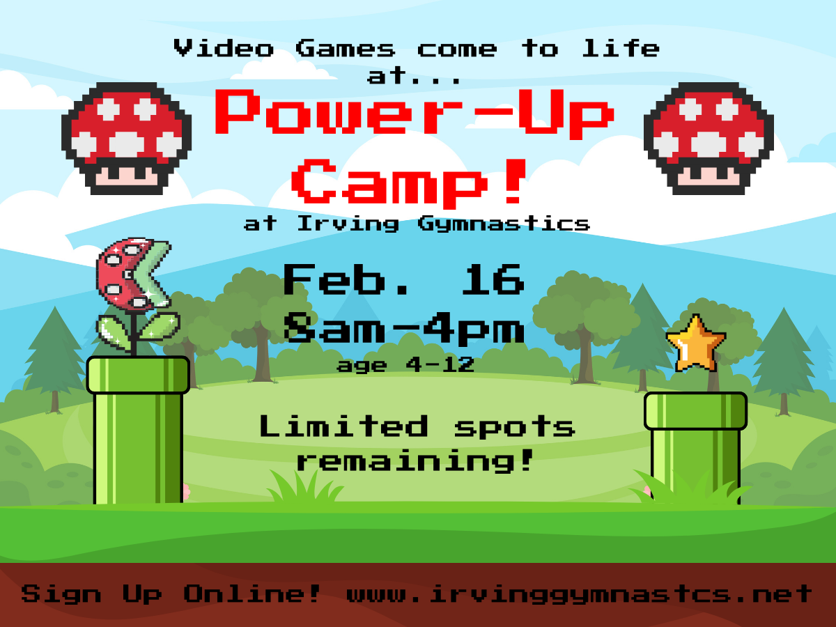 All Day Gymnastics Camp on Presidents' Day in Irving, Texas