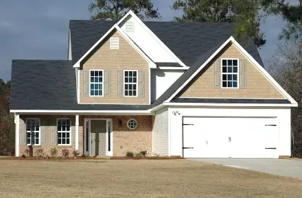 2-Story House with white garage door