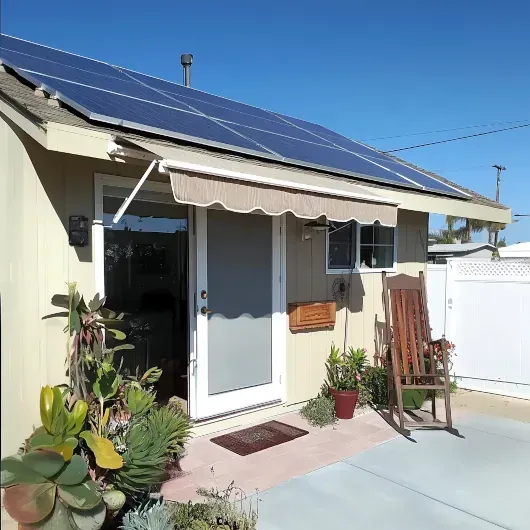 Huntington Beach ADU with Solar Panels and Passive Solar Awning
