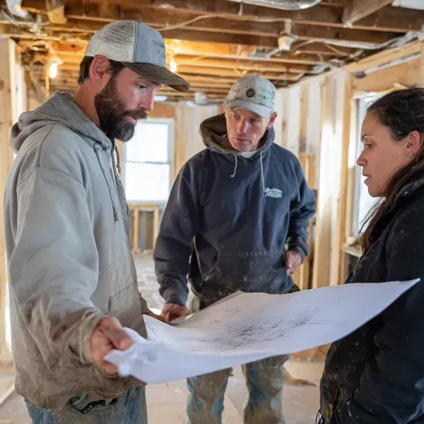 Reviewing Blueprint for Room Addition Orange County
