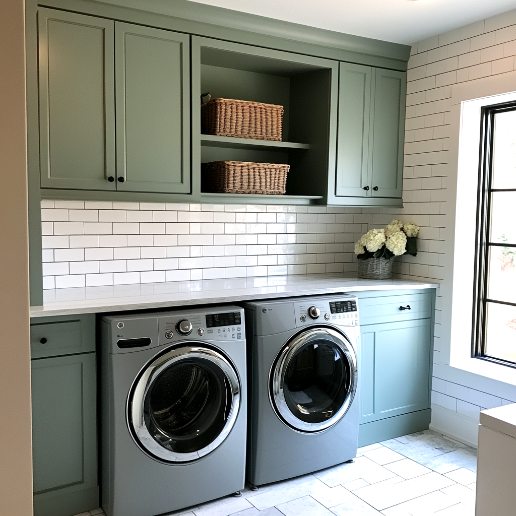 New Laundry Area with Bathroom Remodeling Huntington Beach CA