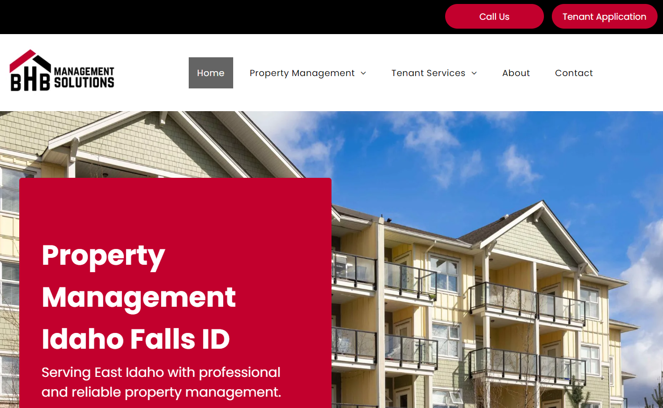 BHB Property Management website