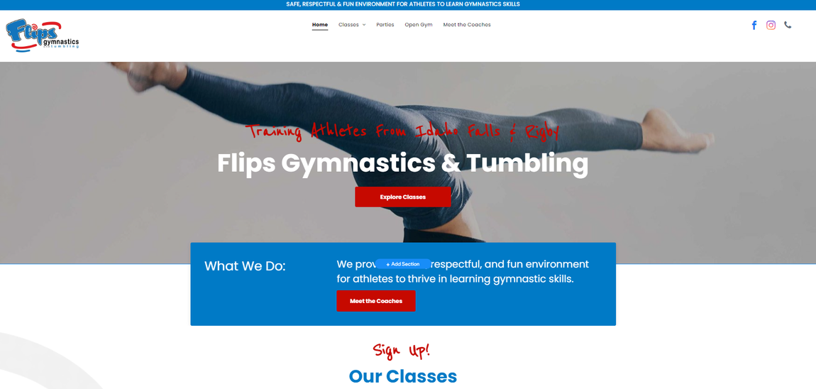 Gym Website Building