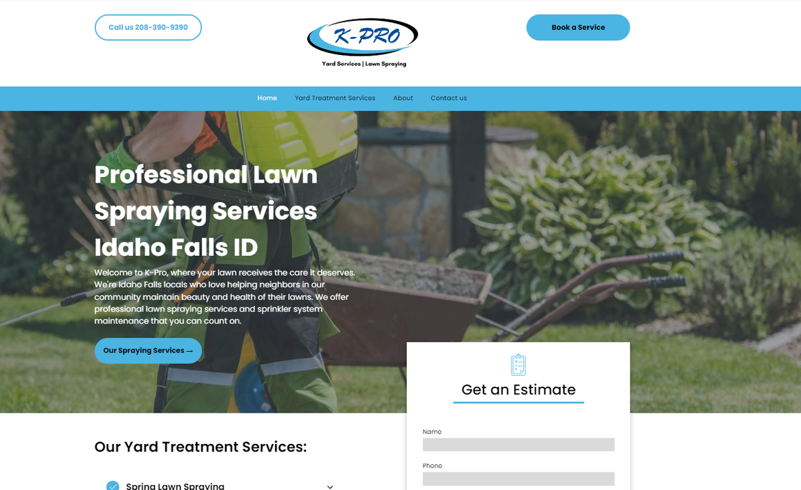 Yard Services Website Building