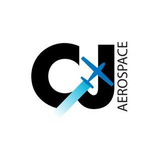 A logo for aerospace with a plane in the middle.