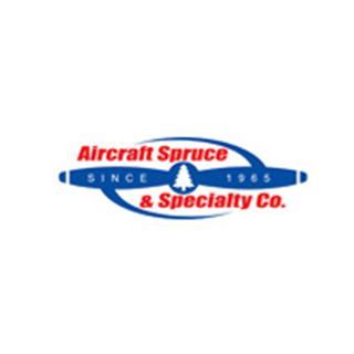 A logo for aircraft spruce and specialty co.