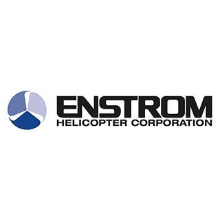 The enstrom helicopter corporation logo is on a white background.