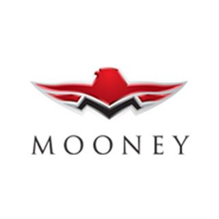 A logo for mooney with an eagle on it.