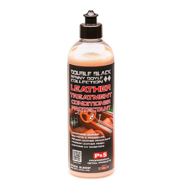 A Bottle of Double Black Leather Treatment Conditioner Protectant — Best Car Detailing in Vincent, QLD