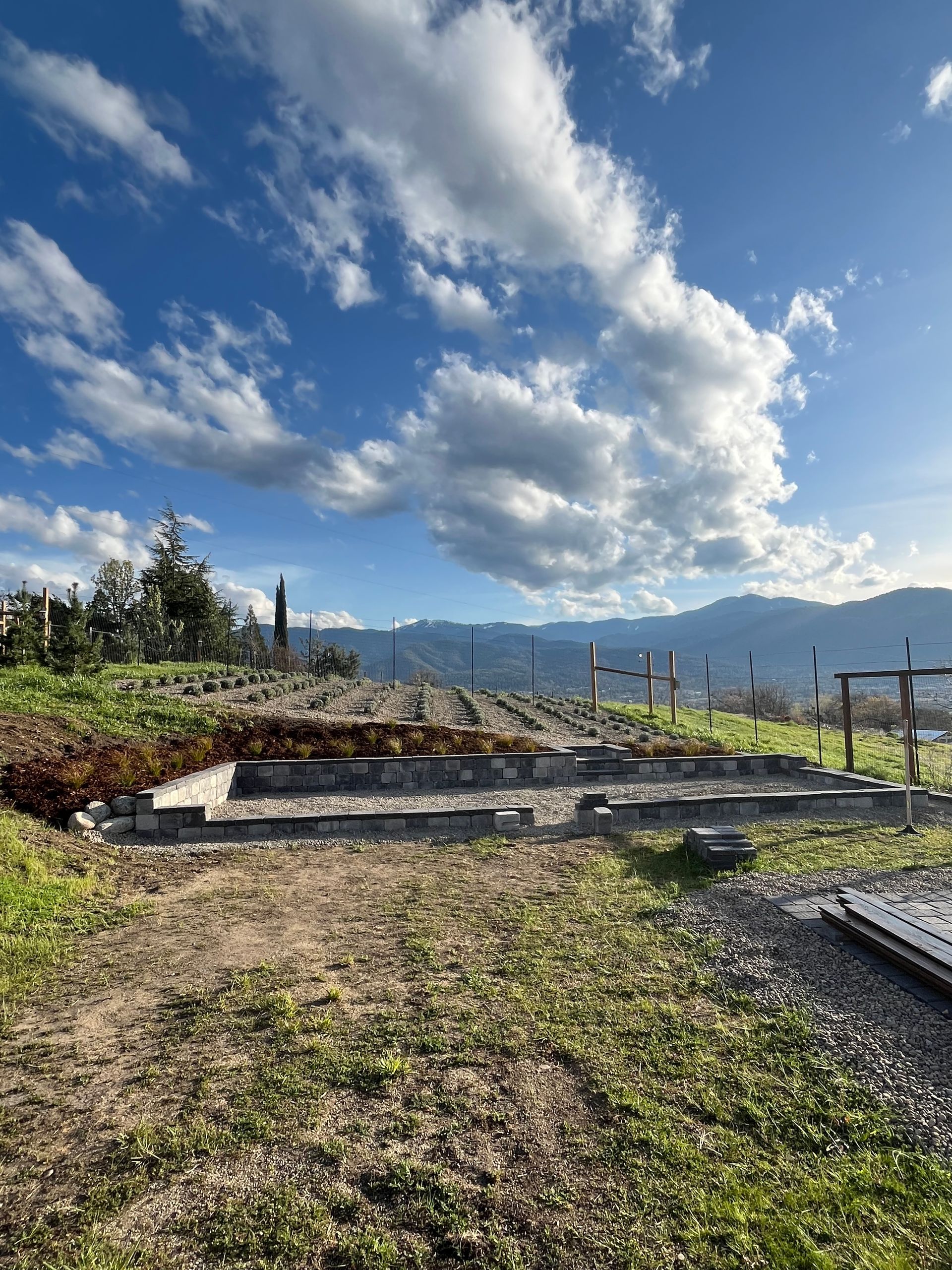 A building pad in the mountains of Ashland, Oregon.