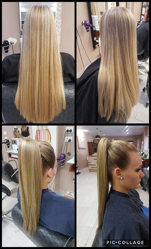 A Woman is Sitting in a Chair With Her Hair in a Ponytail — Instyle Hair on B in Berserker, QLD