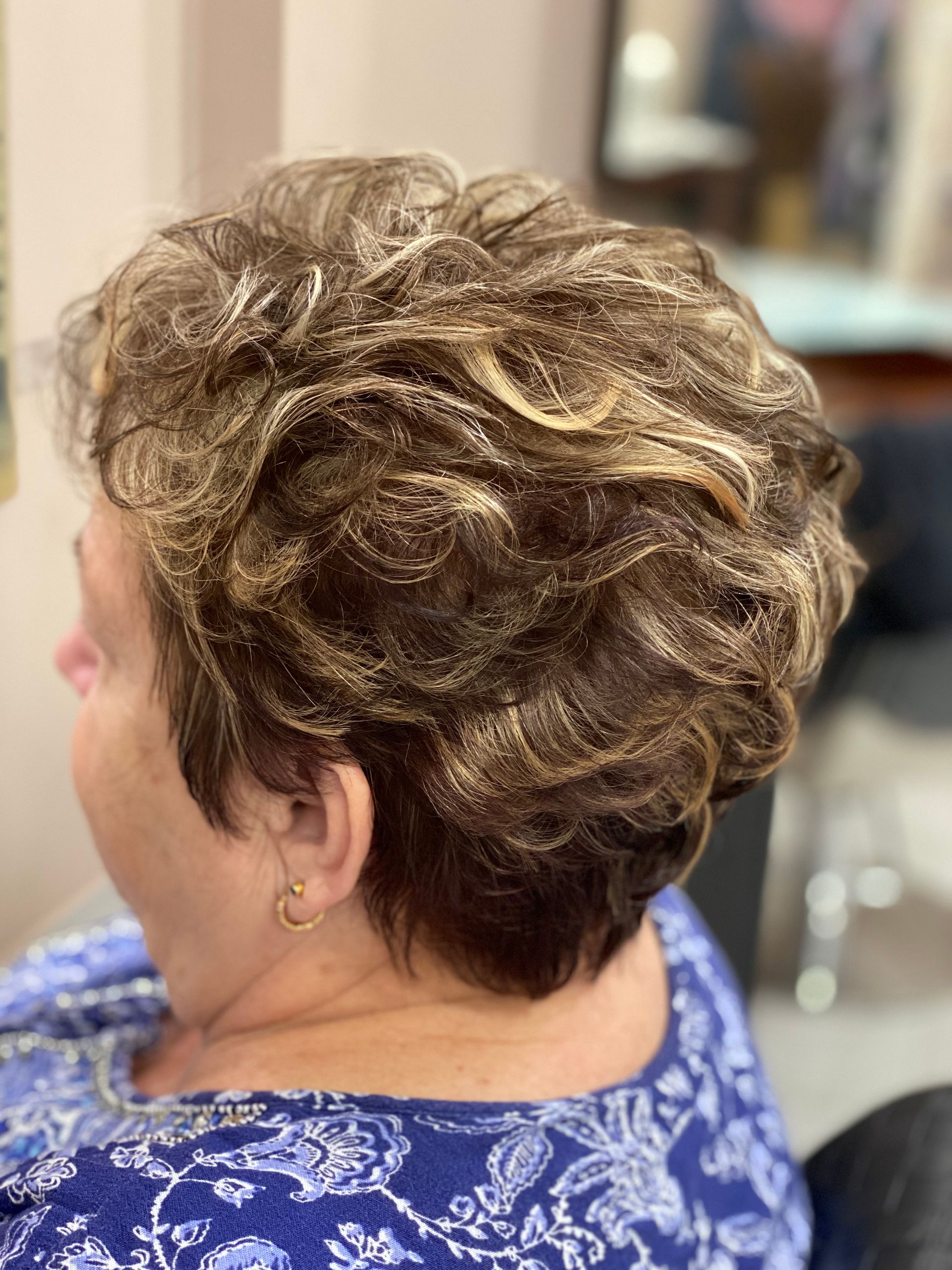 An Older Woman with New Hair cut in a Salon  — Instyle Hair on B in Berserker, QLD