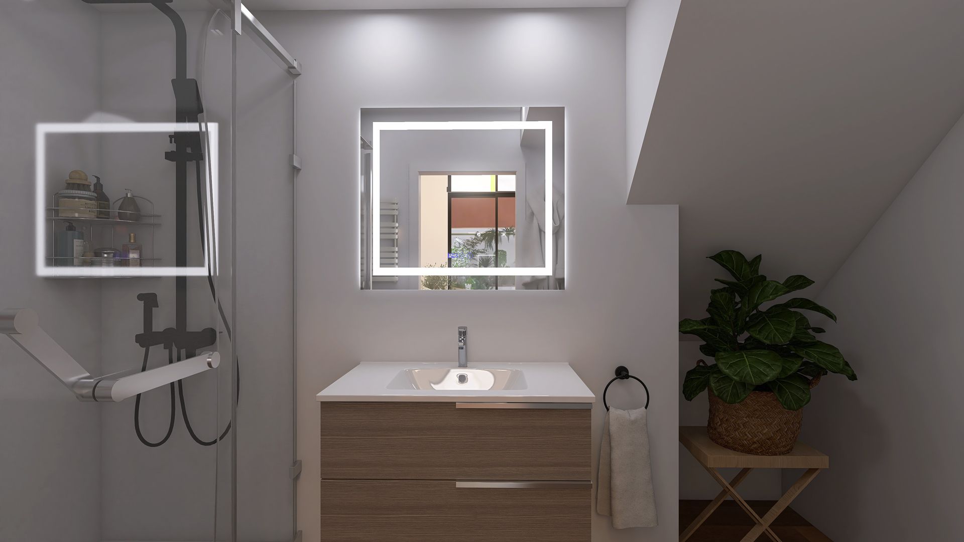 Render de un baño