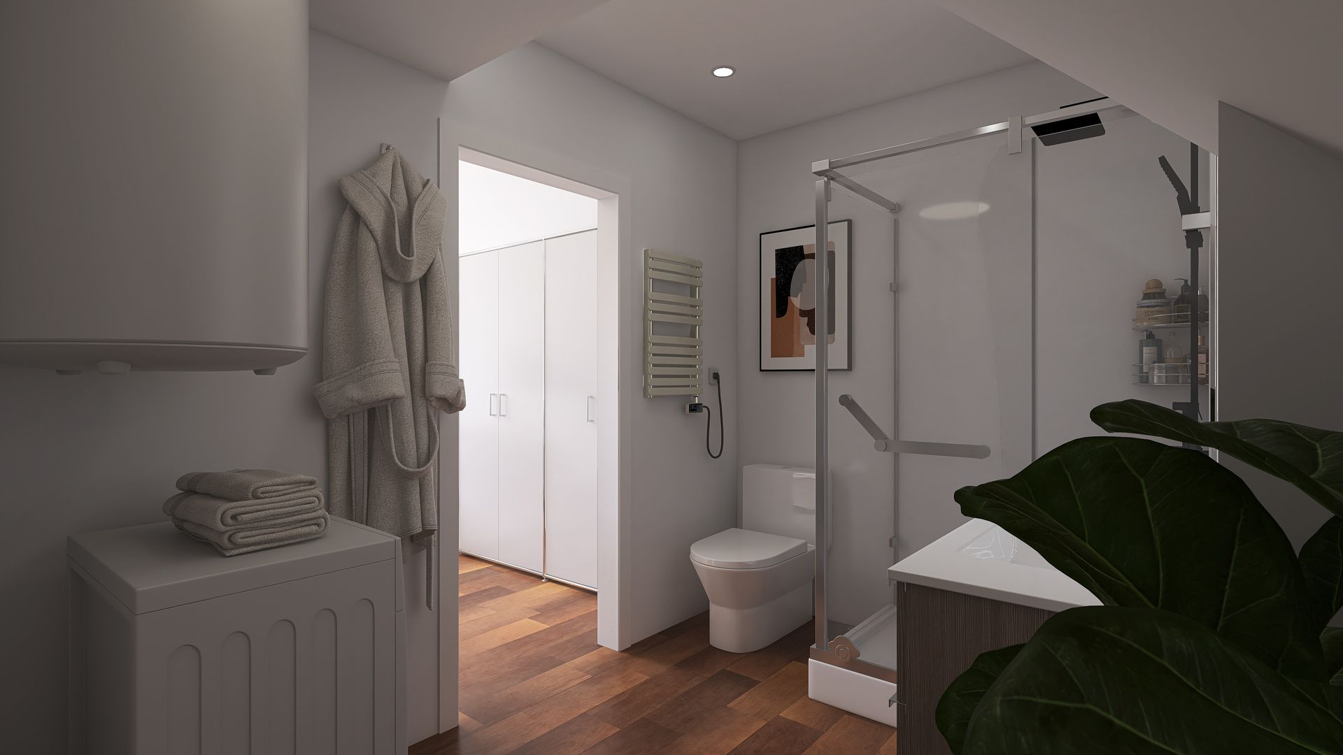 Render de un baño