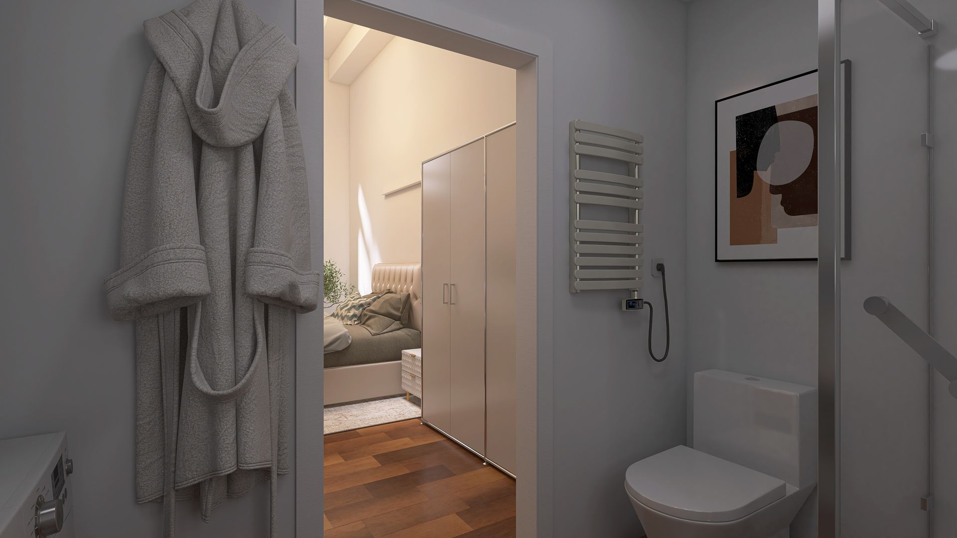 Render de un baño