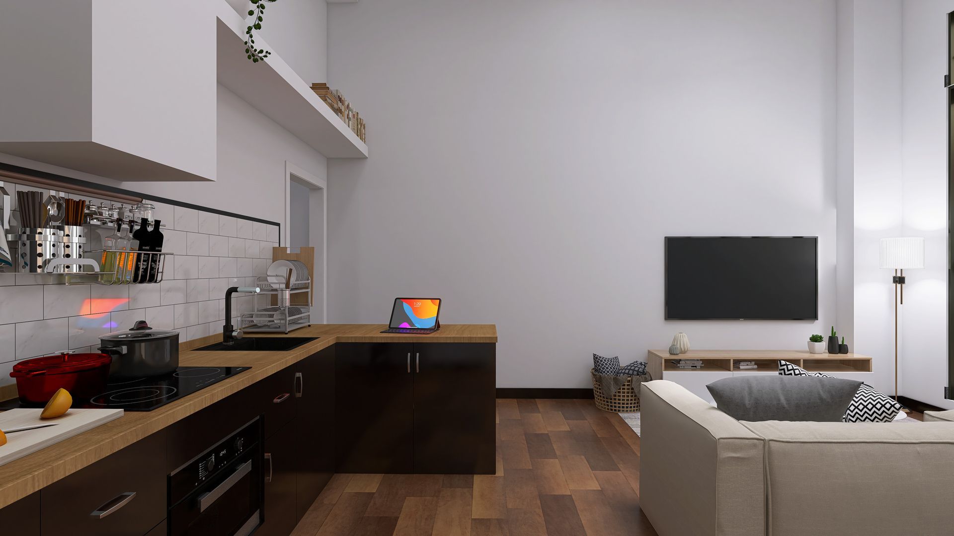 Render de un salón