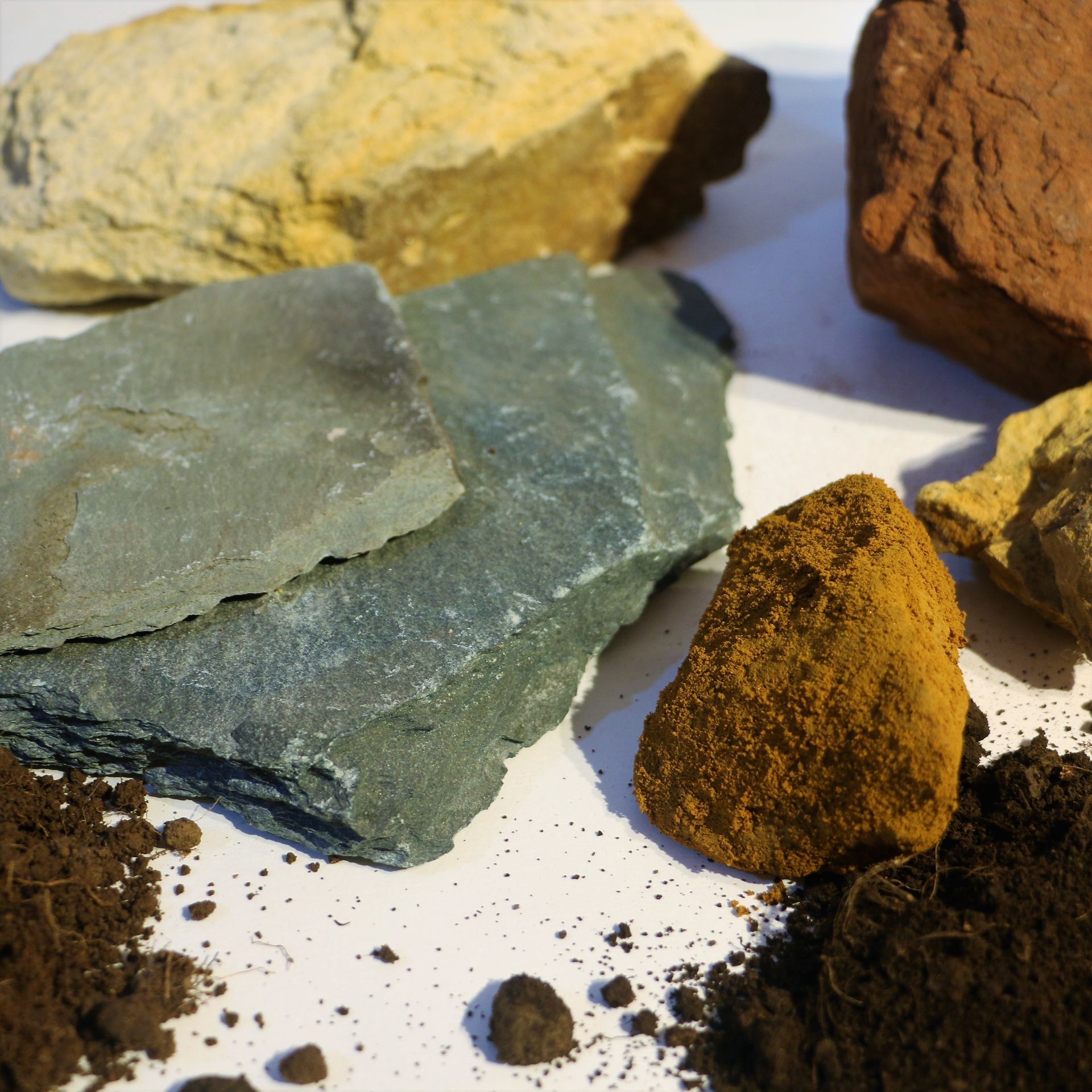 Some Stones and Earths we use for Pigment Making