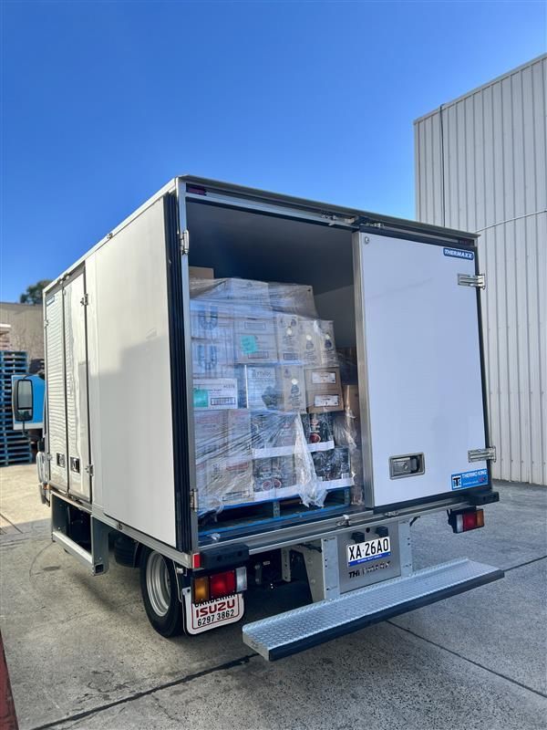 The Truck Delivers Boxes with Food — Scotto's Food Logistics in Mitchell, ACT