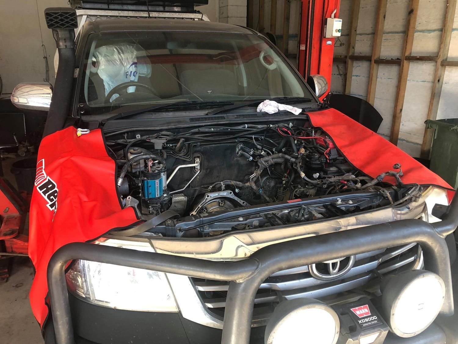 Servicing A Black Car