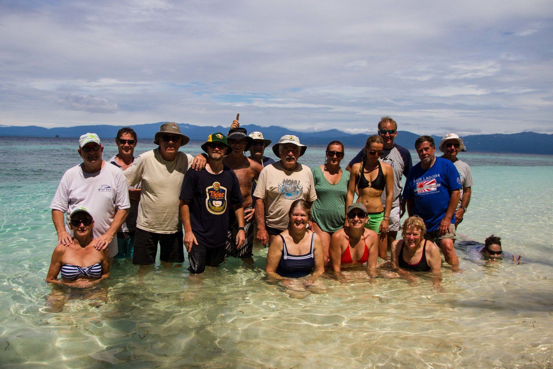 Group photo in the water