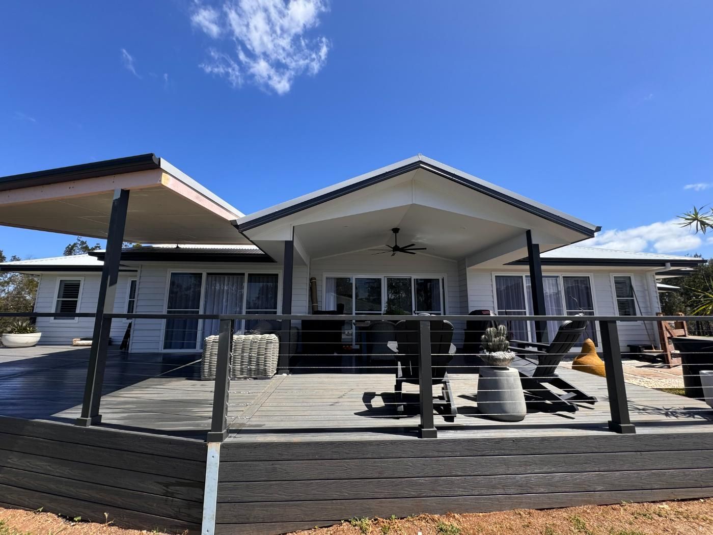 A White House With a Covered Deck — J&C Quality Construction in Goulburn, NSW