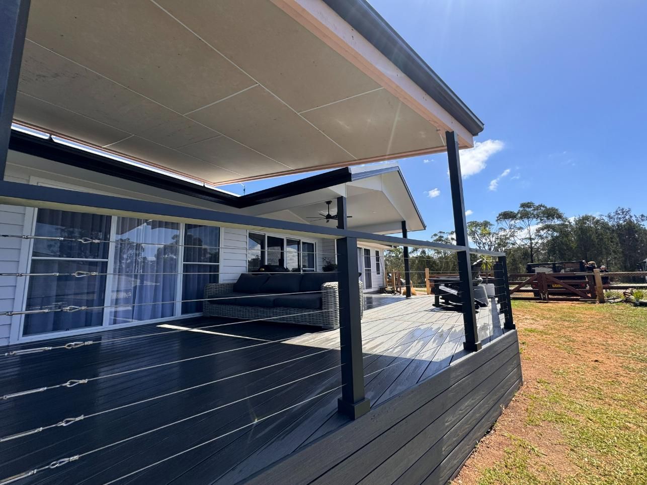 A White House With a Covered Deck — J&C Quality Construction in Goulburn, NSW