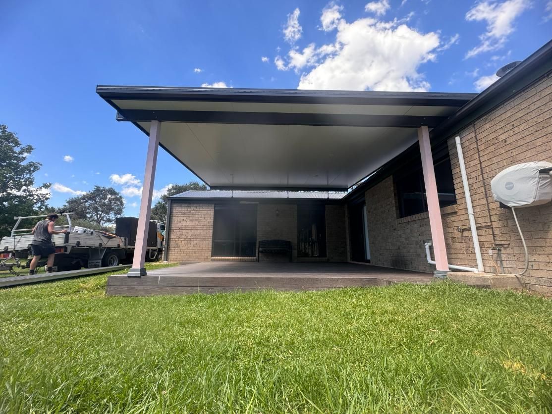 Patio With Light-coloured Roof — J&C Quality Construction in Goulburn, NSW