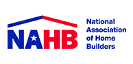 Logo of National Association of Home Builders. Features a house outline above the letters 