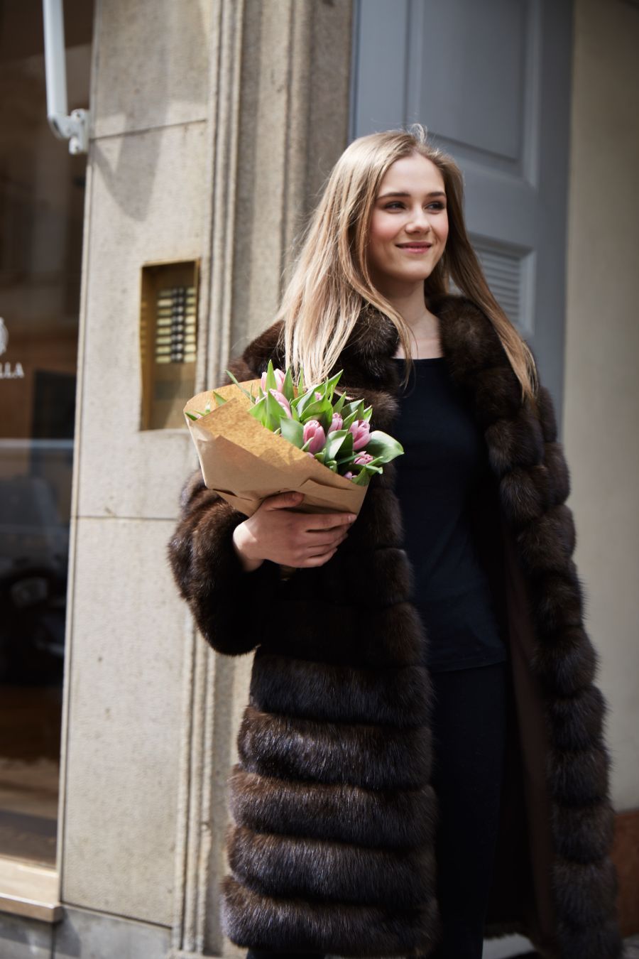 cappotto di pelliccia lungo