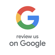 A google logo that says `` review us on google ''